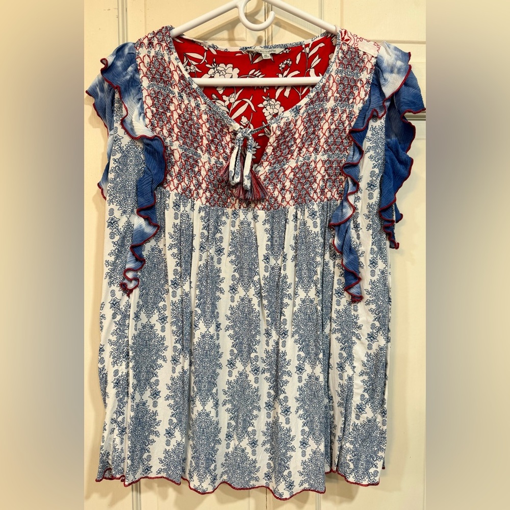 John Mark Sleeveless Blouse - size XL
